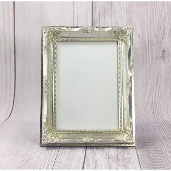 Ornate Silver Picture Frame Engraving Decorative Photo Display Stand Home Décor - Picture 2 of 12